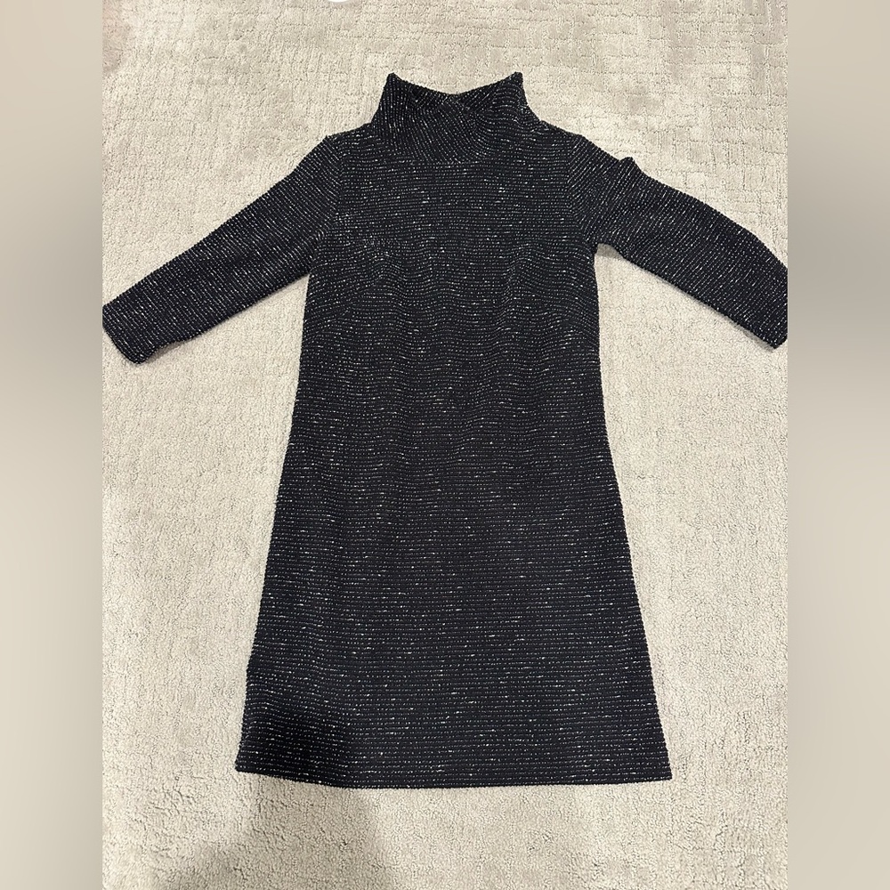 Ann Taylor Black Dress with Silver Sparkle